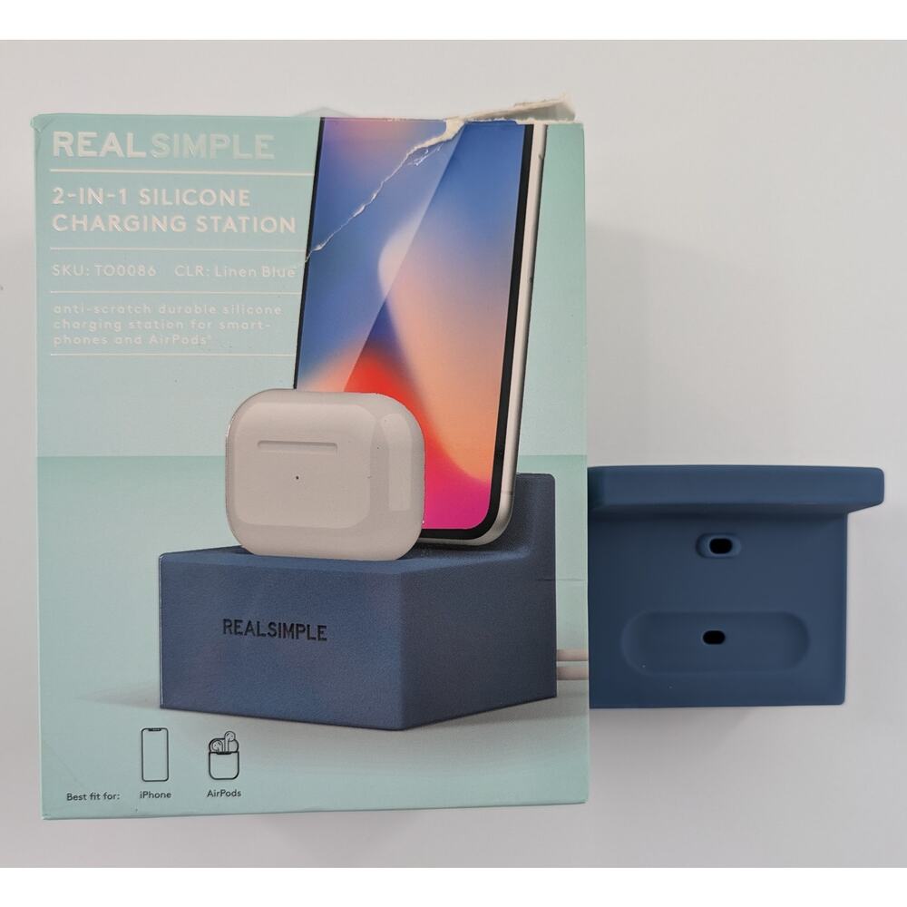 Real Simple Silicone Charging Station Blue - Picture 2 of 10